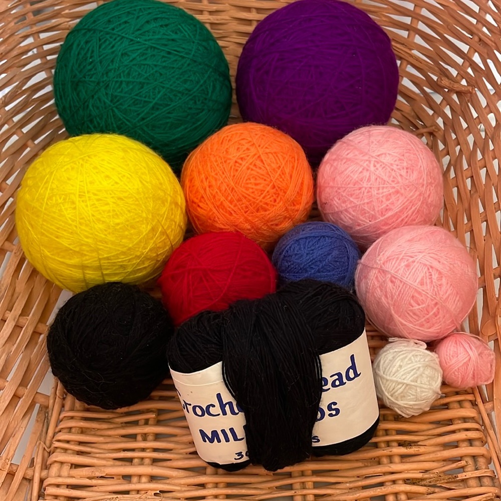 Lot Of 12 Miscellaneous Crochet Knitting Thread